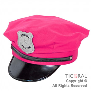 SOMBRERO POLICIA FUCSIA X 1